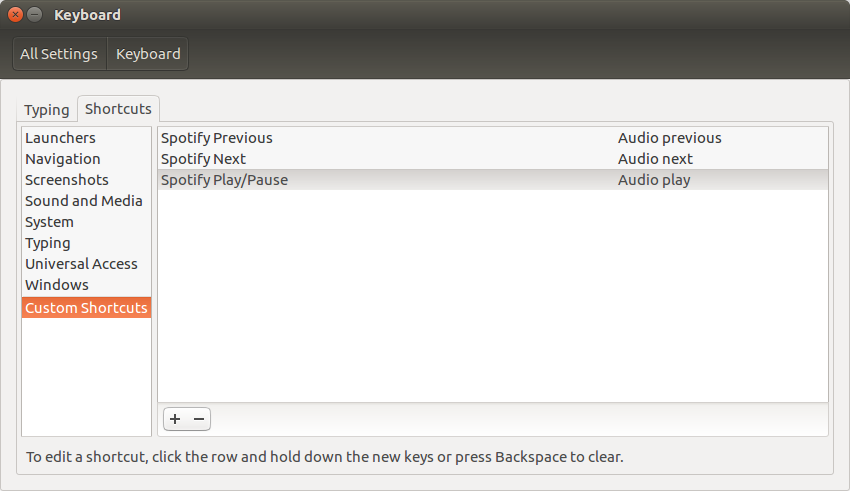 spotify for mac key commands
